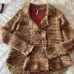 Free People Zebra Yarn Knit Sweater